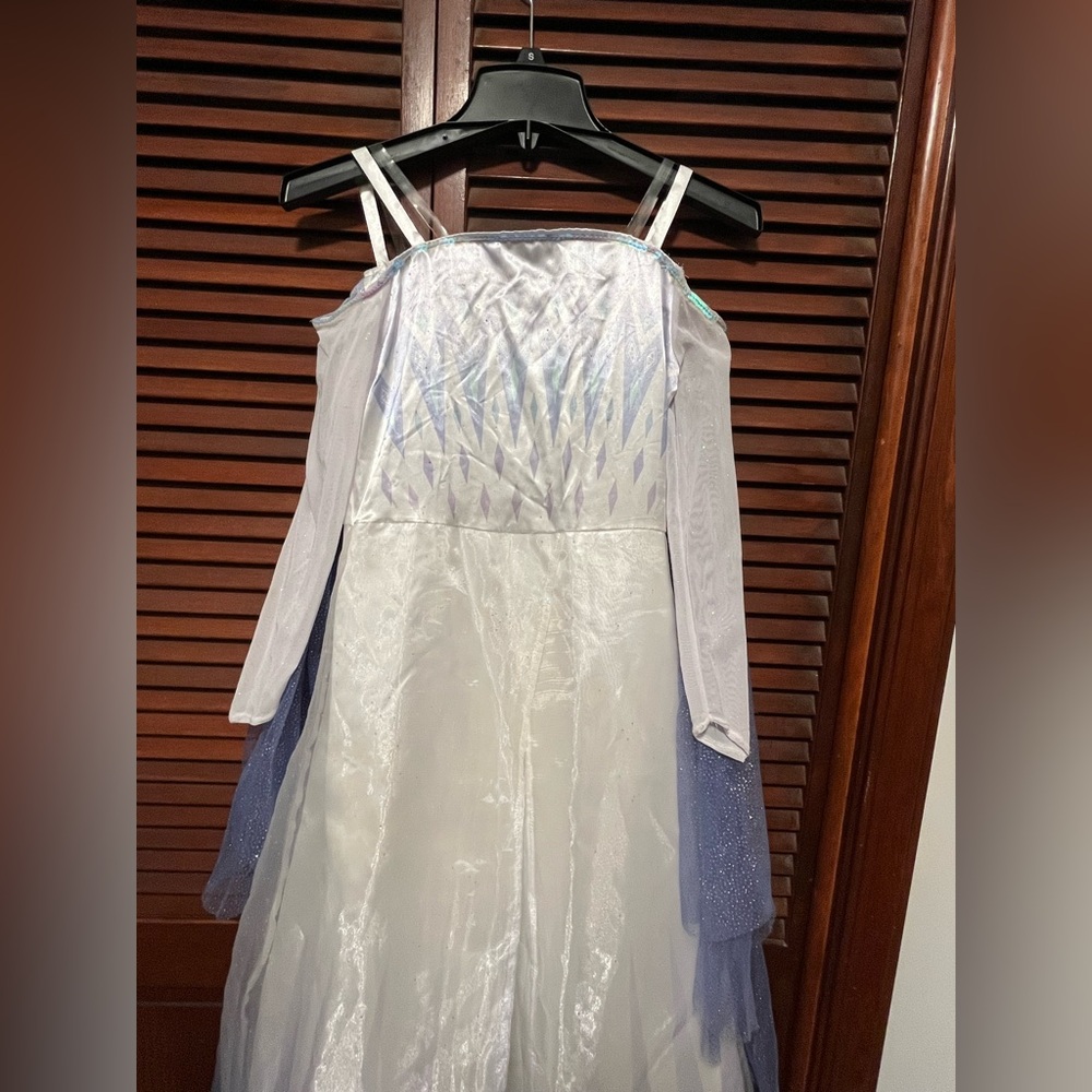 Elegant Blue and White Dress